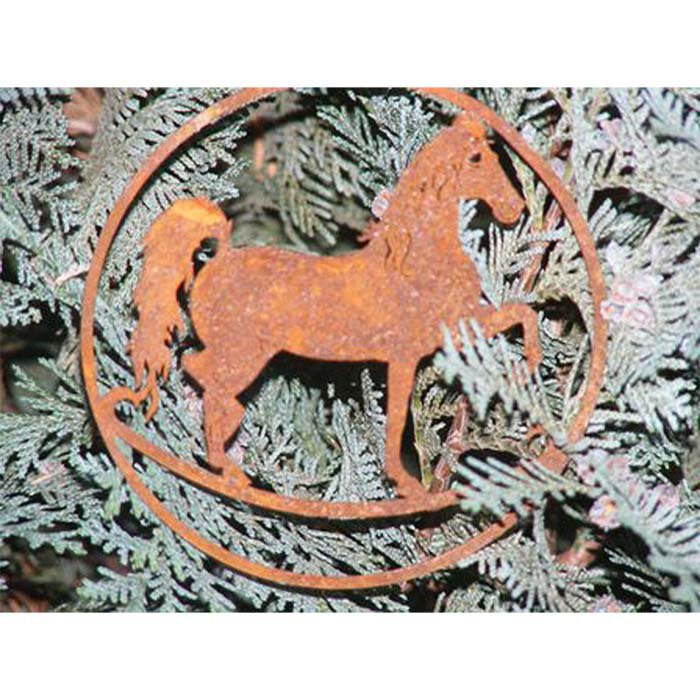 Paard decoratie 10 cm metaal patina