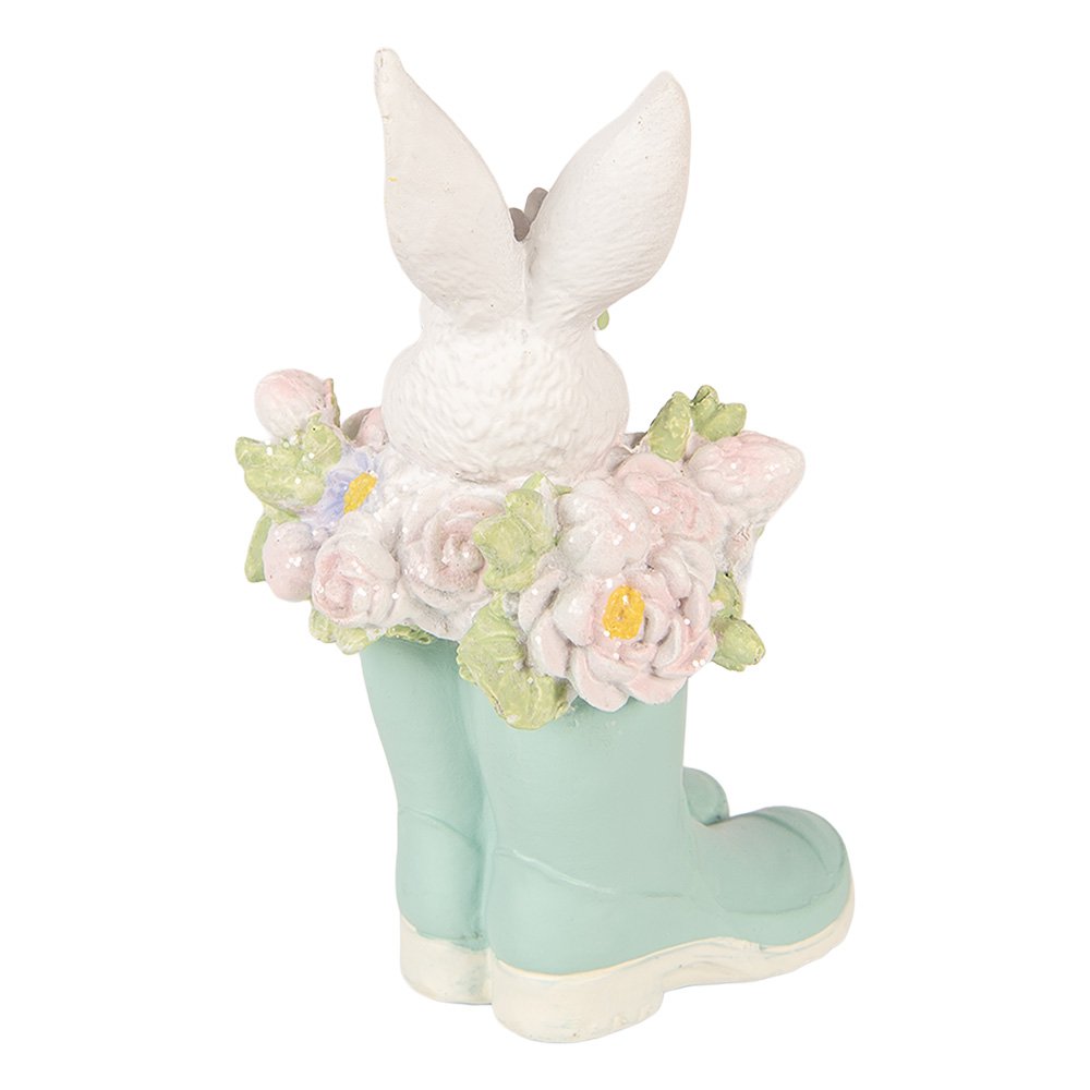 Decoration Figurine Rabbit 9x9x15 cm White Plastic