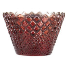 Theelichthouder Ø 10x7 cm rood glas