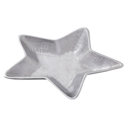 Decoratieschaaltjes aluminium goud zilver 25 cm set van 2