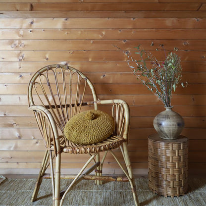 LENKA MOSTERD crocheted round cushion