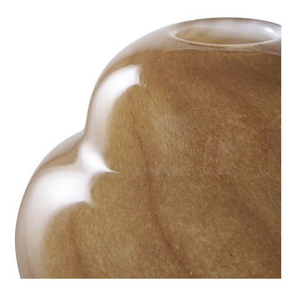 Vaas glas bruin Ø16,5x17 cm