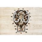 Houten legpuzzel mammoet 38,7x28,6x0,5 cm berkenmultiplex