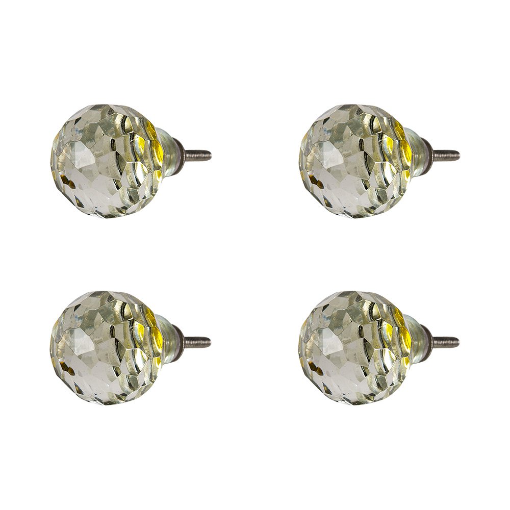 Deurknoppen set 4 stuks Ø 4 cm glas