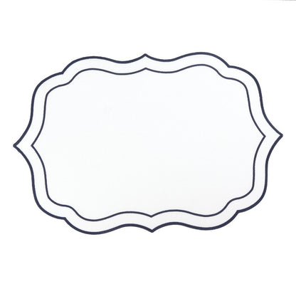 Onderplaat wit blauw 44x29 cm polyester