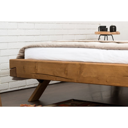 Balkenbed massief vurenhout 140x200 cm