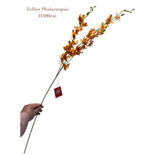 Kunstbloem Phalaenopsis 100 cm geel