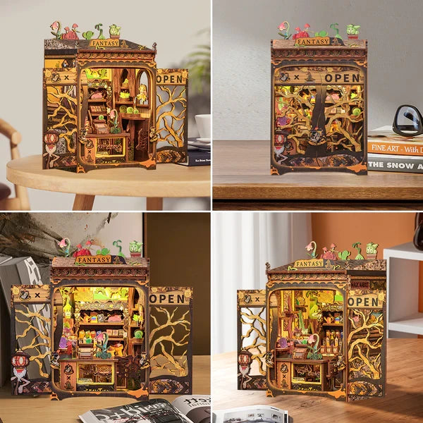 Boekeninleg 11,5x10x17 cm hout fantasy plantenwinkel