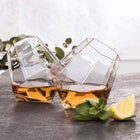 Whiskey glazen diamantvormig set van 2 borosilicaatglas