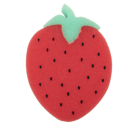 Bath Sponge Strawberries 13x3x10 cm Red Synthetic
