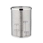 Lantaarn 35 cm zilver glas hout