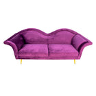 Bank 215x73x85 cm paars goud