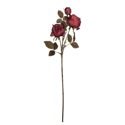 Kunstbloem Roos 70 cm Rood Kunststof