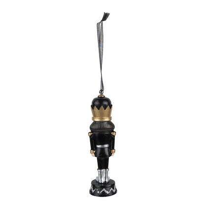 Notenkraker kerstdecoratie 12 cm zwart kunststof