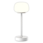 Tafellamp Pina 30 cm metaal glas wit