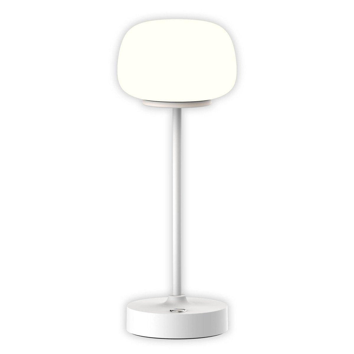Tafellamp Pina 30 cm metaal glas wit