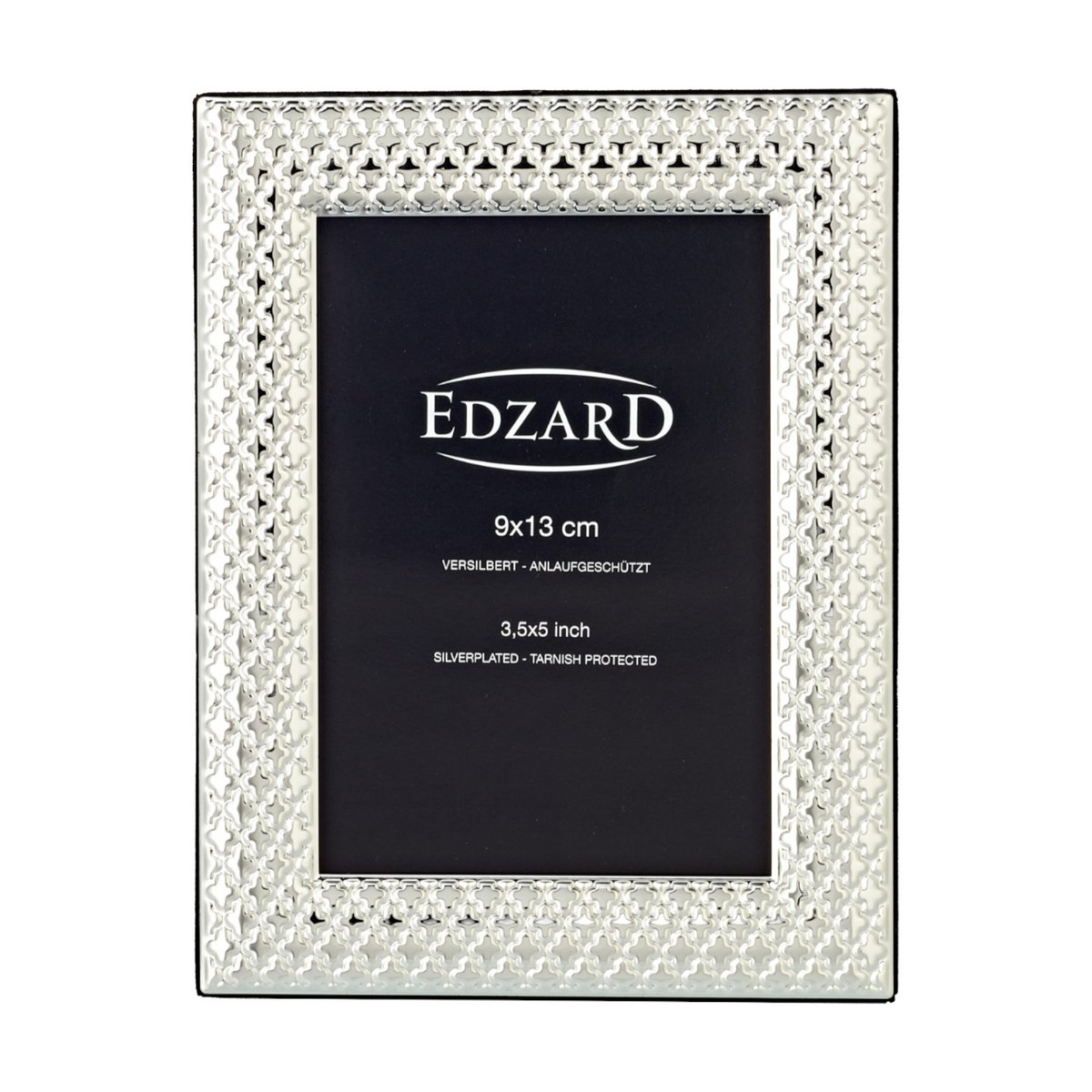 Fotolijst 9x13 cm staal zilver patroon