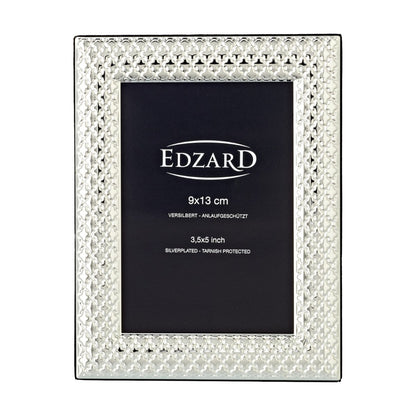 Fotolijst 9x13 cm staal zilver patroon