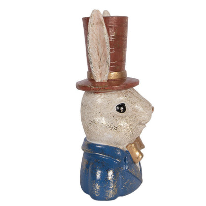 Decoratie Beeld Konijn 17x13x29 cm Beige Kunststof