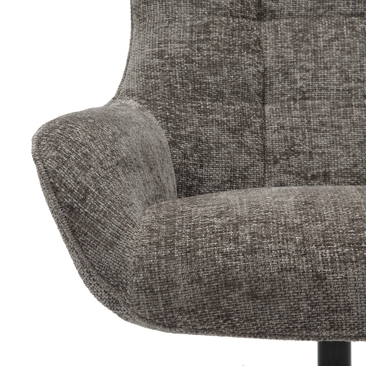 Fauteuil chenille donkergrijs 81x85x103 cm