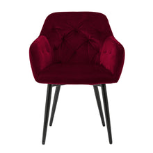 Armchair red velvet