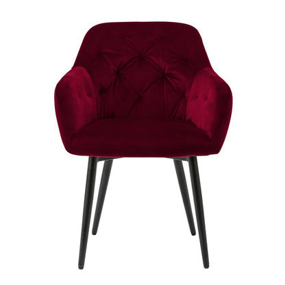 Armchair red velvet