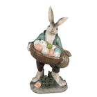 Konijnenbeeld 32 cm bruin groen polyresin