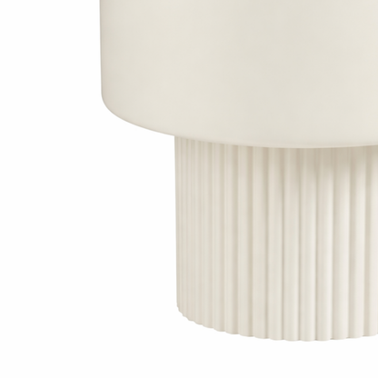 Bloempot 33x31.5 cm off-white ijzer