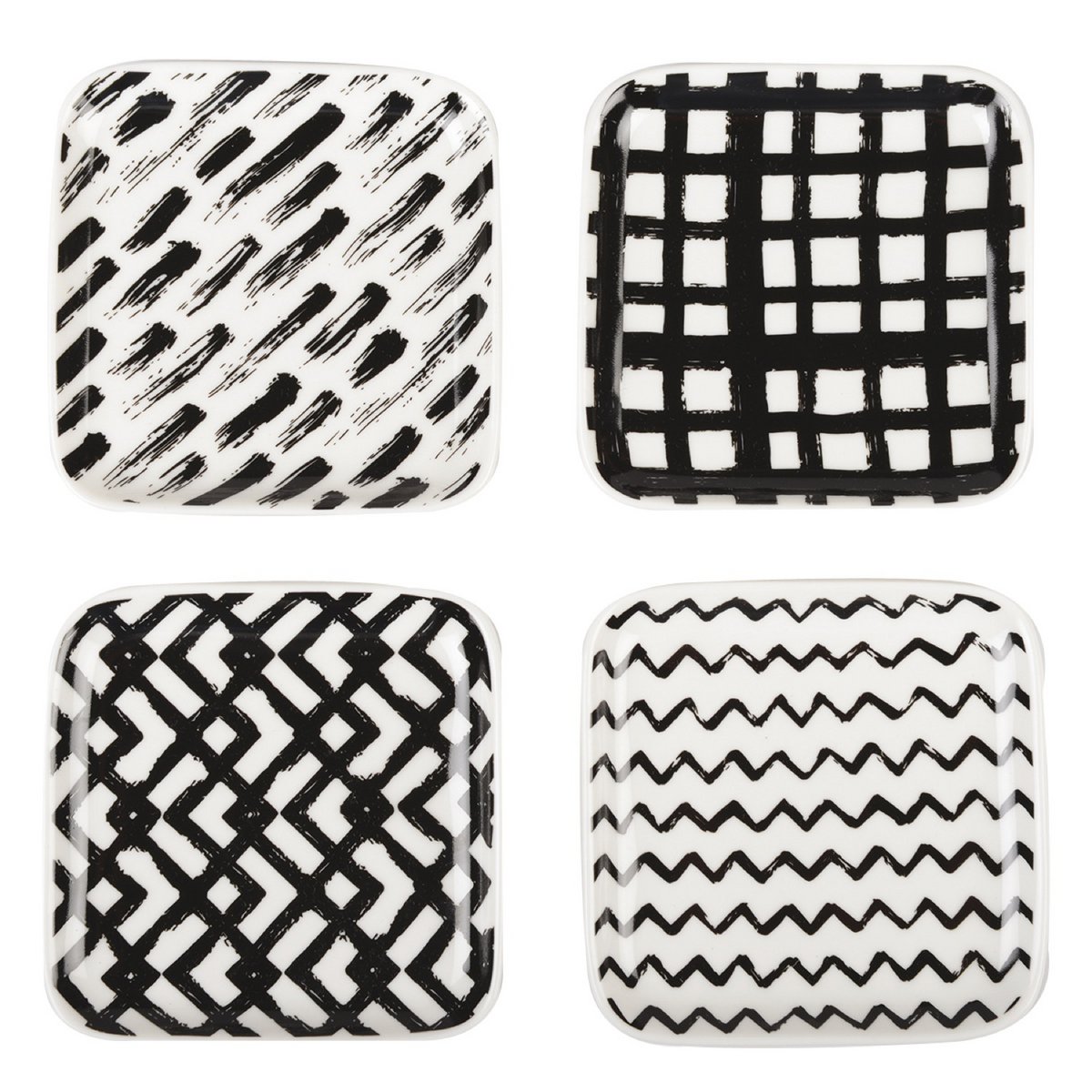 Black and white mugs 9.5 cm - lot 4