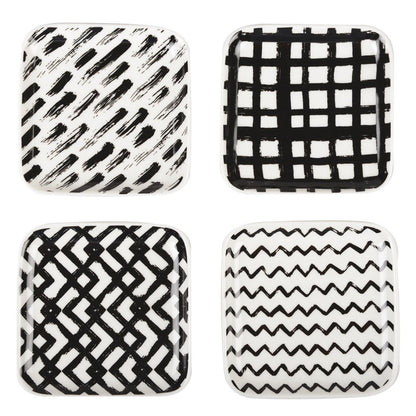 Black and white mugs 9.5 cm - lot 4