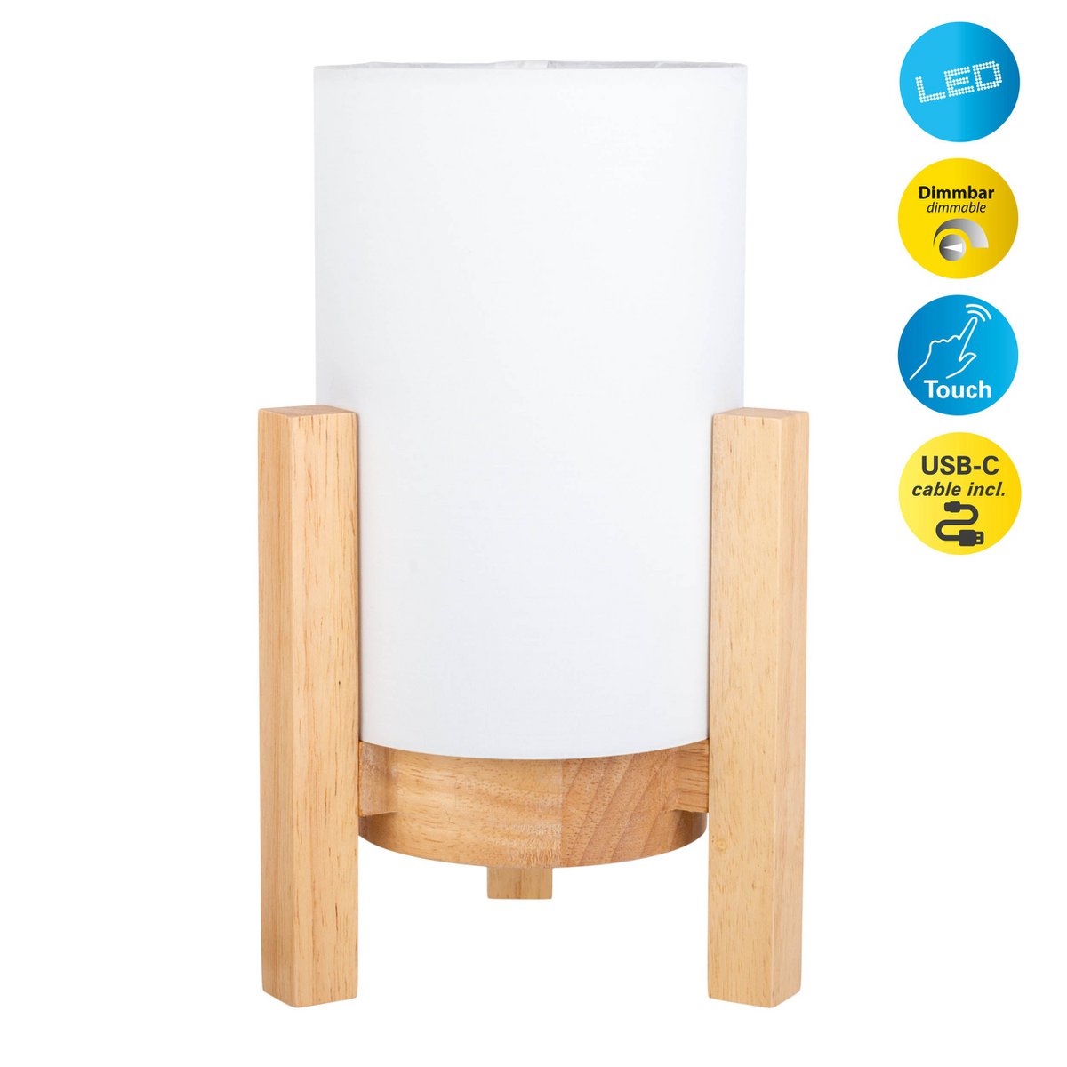 Hartelijke Madita Lamp 25 Cm Met LED Dimbaar Aanraaksensor