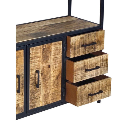 Staande Boekenkast Liverpool Metalen Frame 98x190x36cm