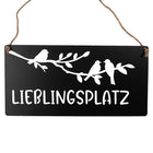 Tekstbord 30x15 cm zwart metaal