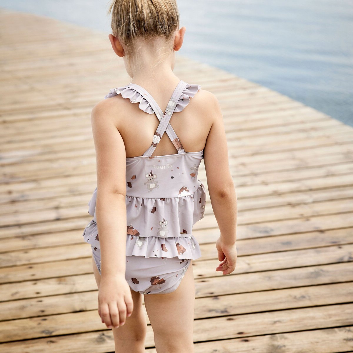 Gia Bikini Eenhoorn Met Ruches Voor Kinderen Zonbescherming