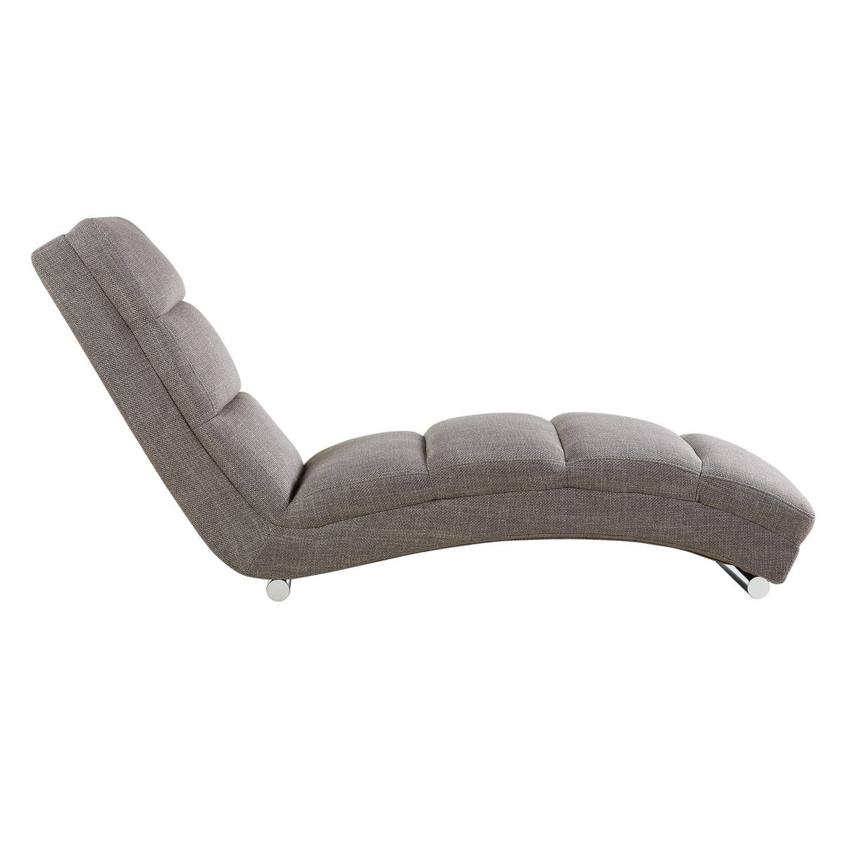 Chaise longue structuurstof grijs 170x60x82 cm