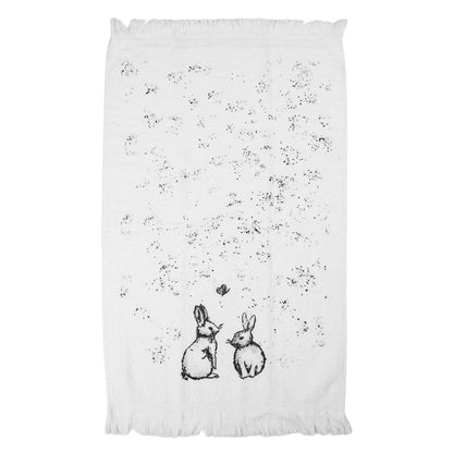 Guest Towel 40x66 cm White Cotton Rabbits