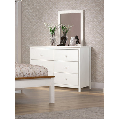 Dressoir massief dennenhout wit 130x45x80 cm