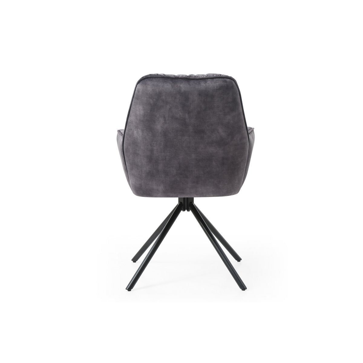 Fauteuil draaibaar zwart fluweel metaal