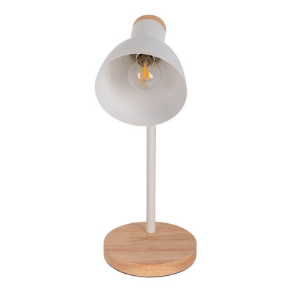 Bureaulamp Marie metaal hout wit 36,5 cm
