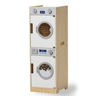Speelgoed wasmachine droger combinatie 27x30x86 cm beige wit