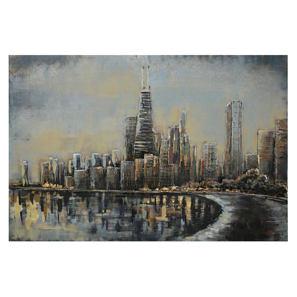 Wall Decoration 120x80 cm Grey Iron Wall Decor