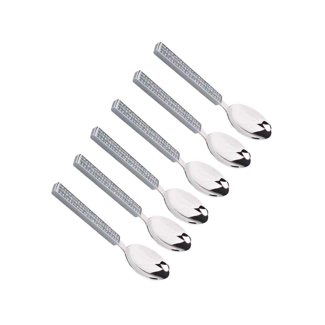 Mocca lepels 6 stuks zilver metaal