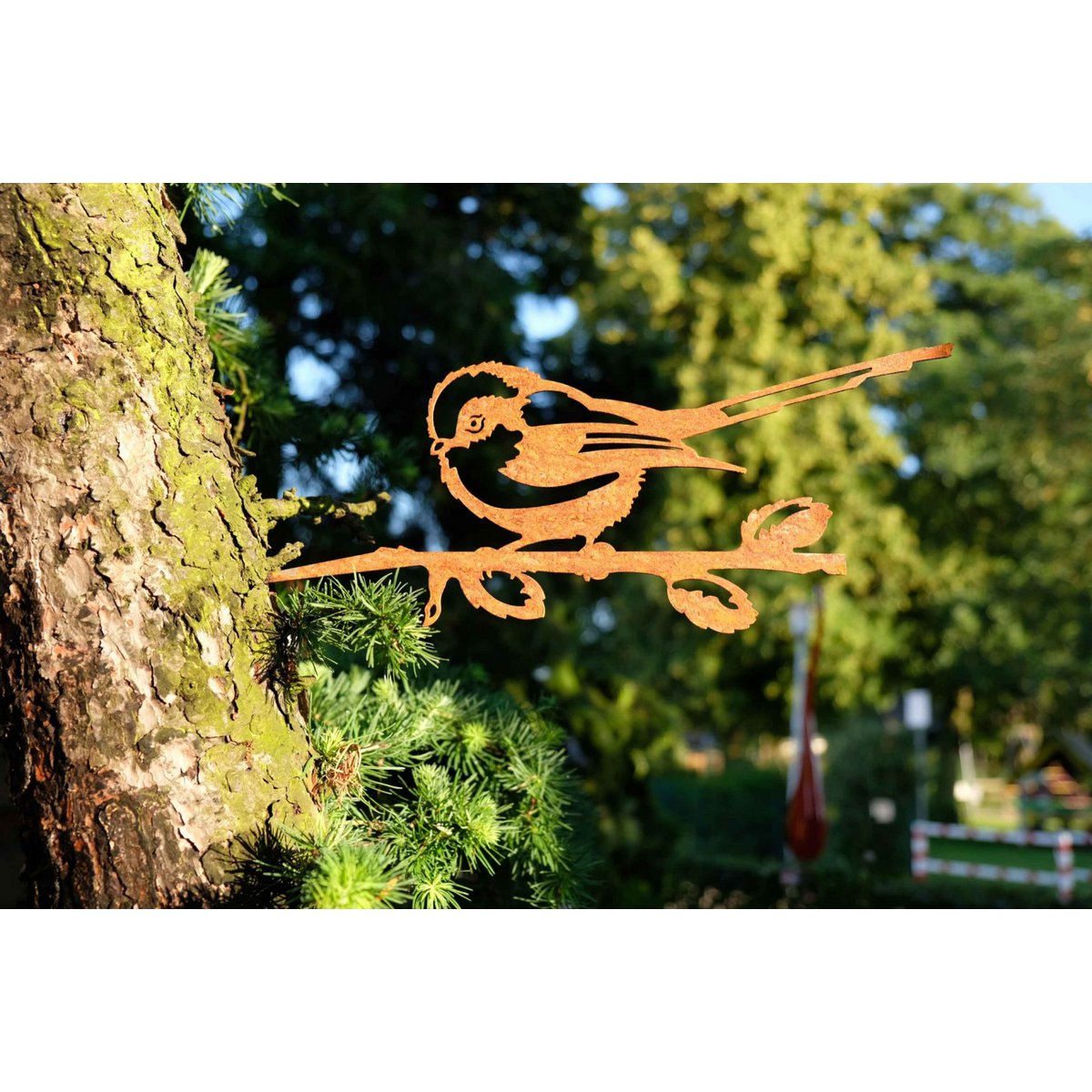 Lucky bird Tit, Rusted metal, 1336, 2mm