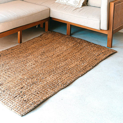 Boho Vloerkleed Handgeweven Bruin Waterhyacint 180x115