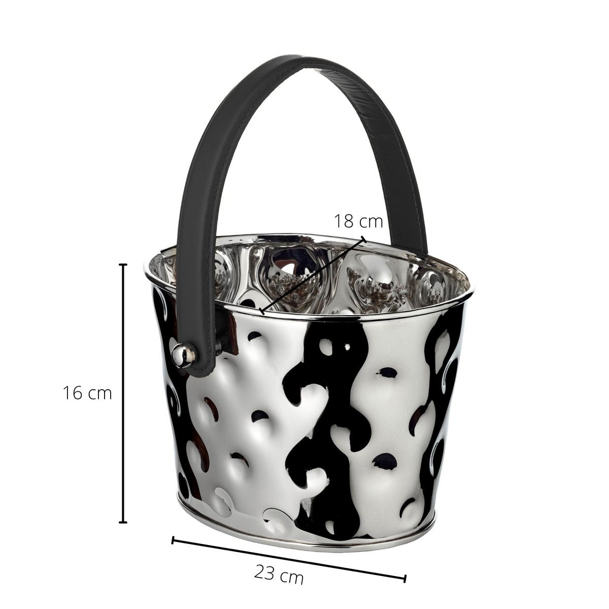 Champagnekoeler 23x18x16 cm roestvrij staal zilver