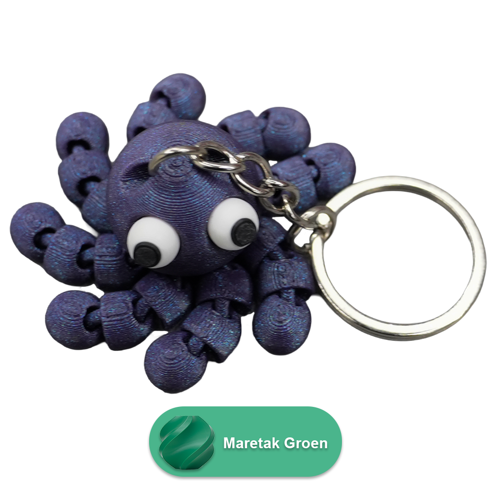 Sleutelhanger octopus PLA beweegbaar