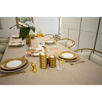 Zout en peper strooiers kristal goud 4x4x8 cm