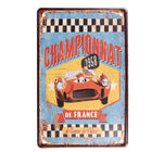 Wanddecoratie metaal 20x30 cm blauw rood