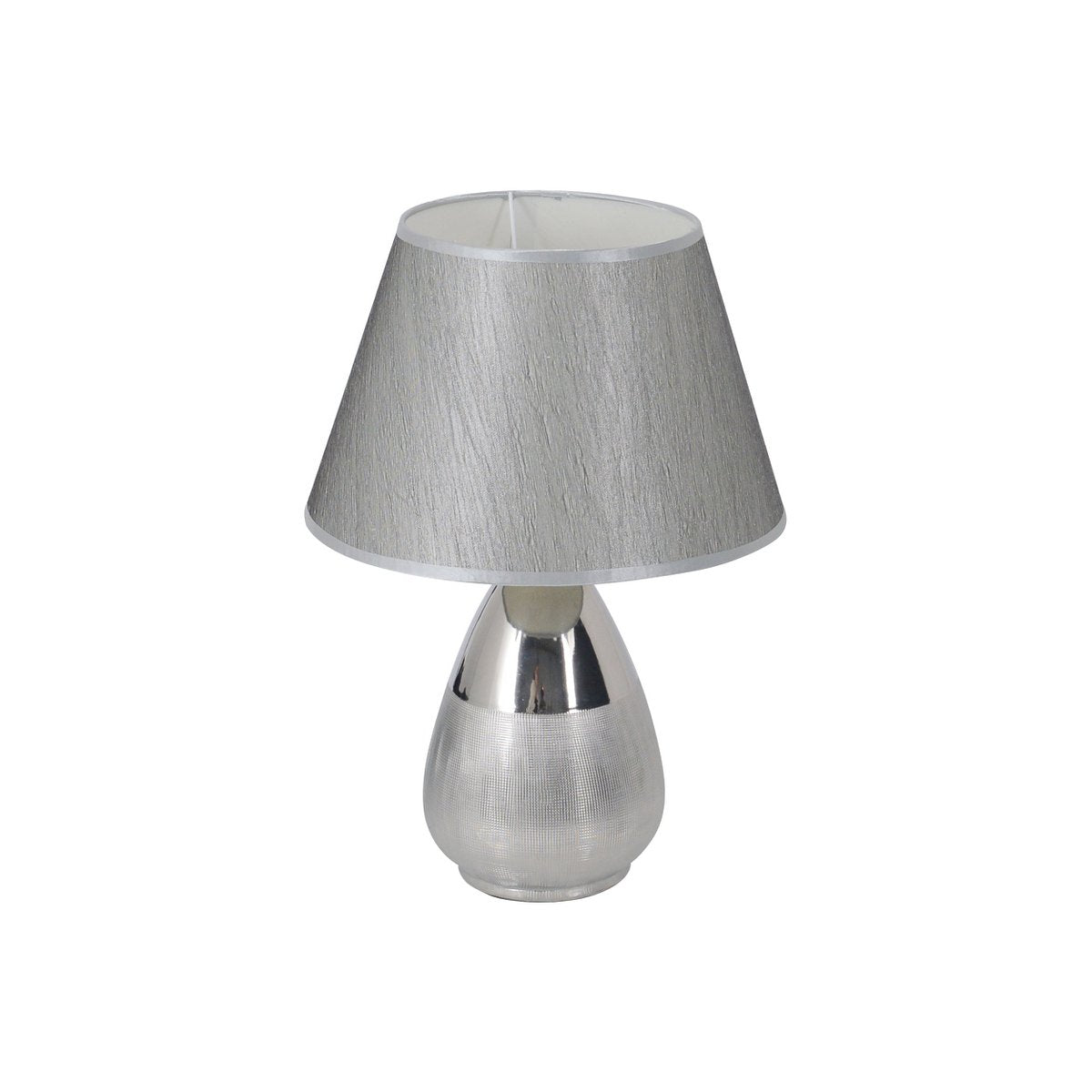Tafellamp metaal 44 cm zilver