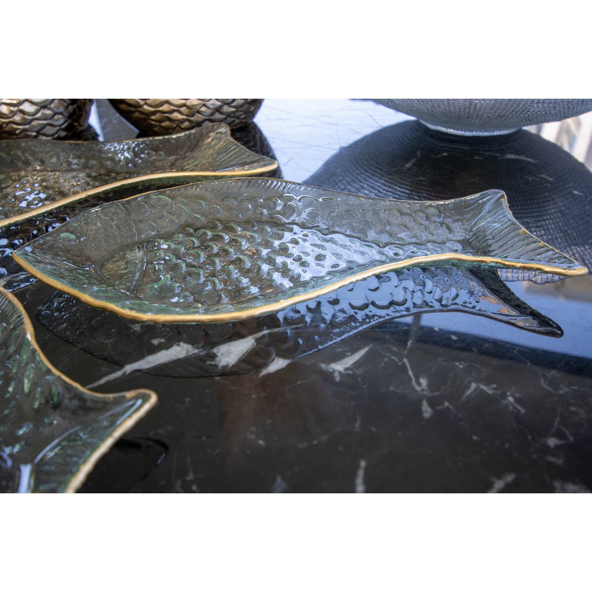 Glazen beker 31,5x17,5 cm goud
